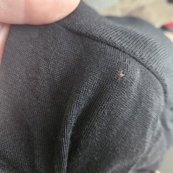 Akris Punto Black Wool Duster Bild In Silk Front Dresz Size 8 FLAW - Picture 3 of 7